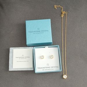 Swarovski necklace and earrings